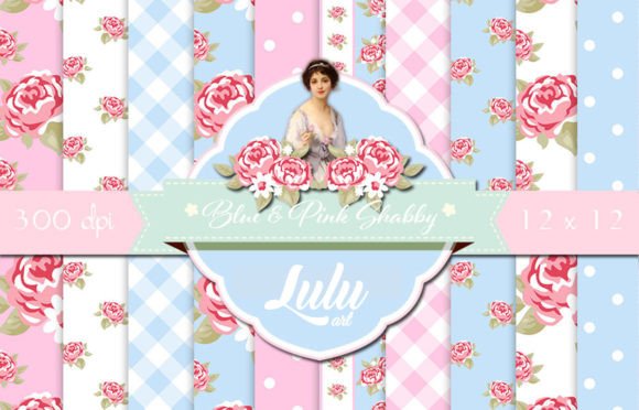 Download Blue and Pink Shabby - Ink Collection