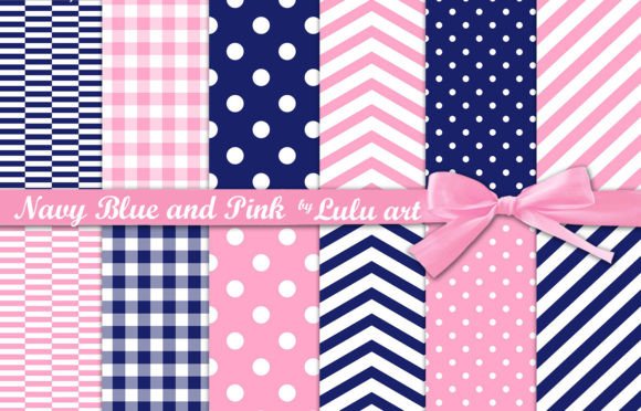 Download Navy Blue and Pink [12 Papers] - Ink Collection