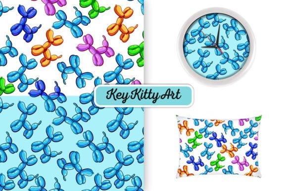 Download Seamless Vector Pattern Balloon Dog Pet - Vector pattern Collection