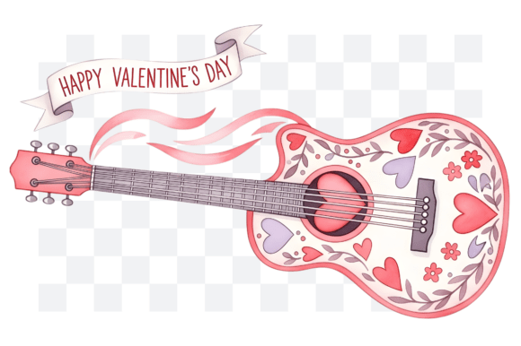 Download Love Guitar Valentine's Day PNG Clipart - Love Collection