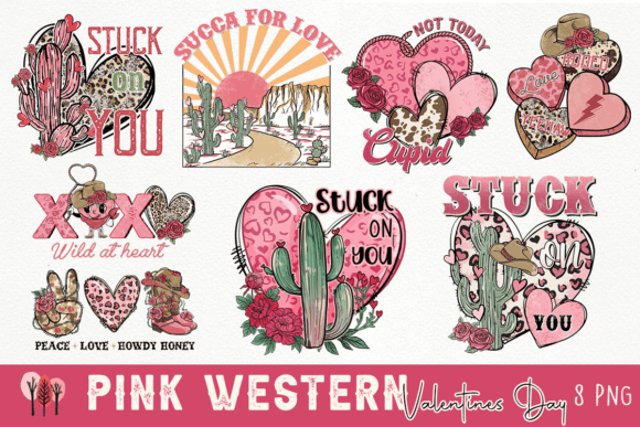 Download Pink Western Valentines Day Bundle - Ink Collection