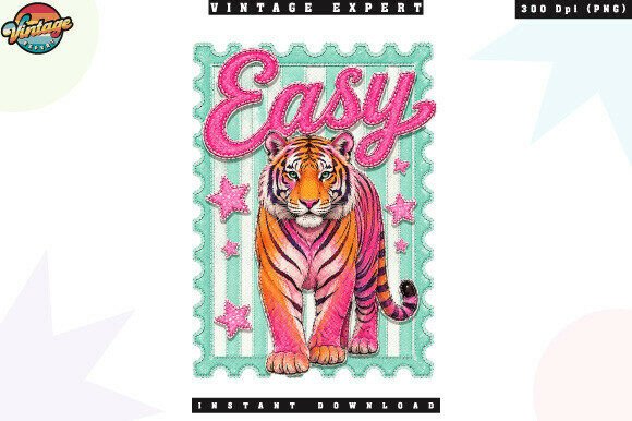Download Easy Tiger Pink Coquette Patchwork PNG - Ink Collection