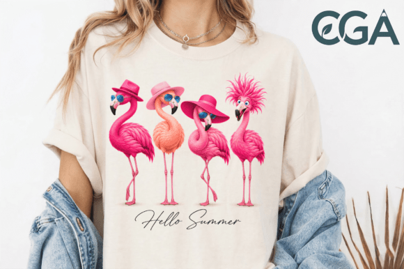 Download Pink Flamingo Beach Vacation Png - Ink Collection