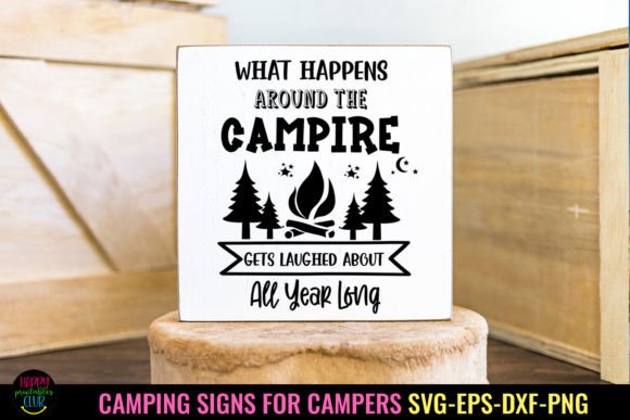 Download Campfire Camping Sign SVG - Premium Resources