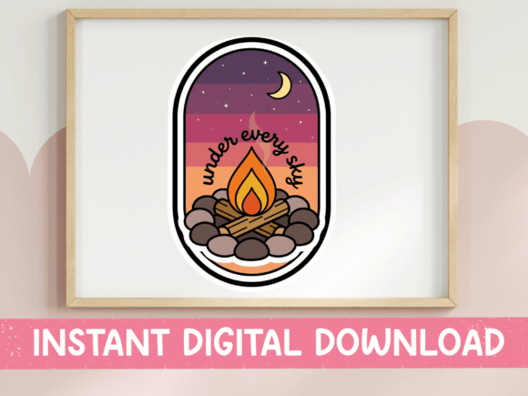 Download Under Every Sky Campfire Badge SVG - Premium Bundle